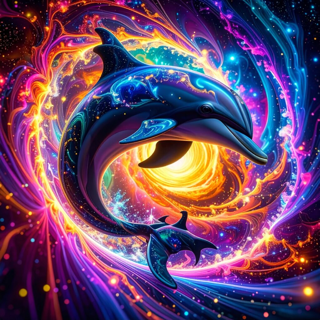 AdobeFireflyで生成したイルカの絵