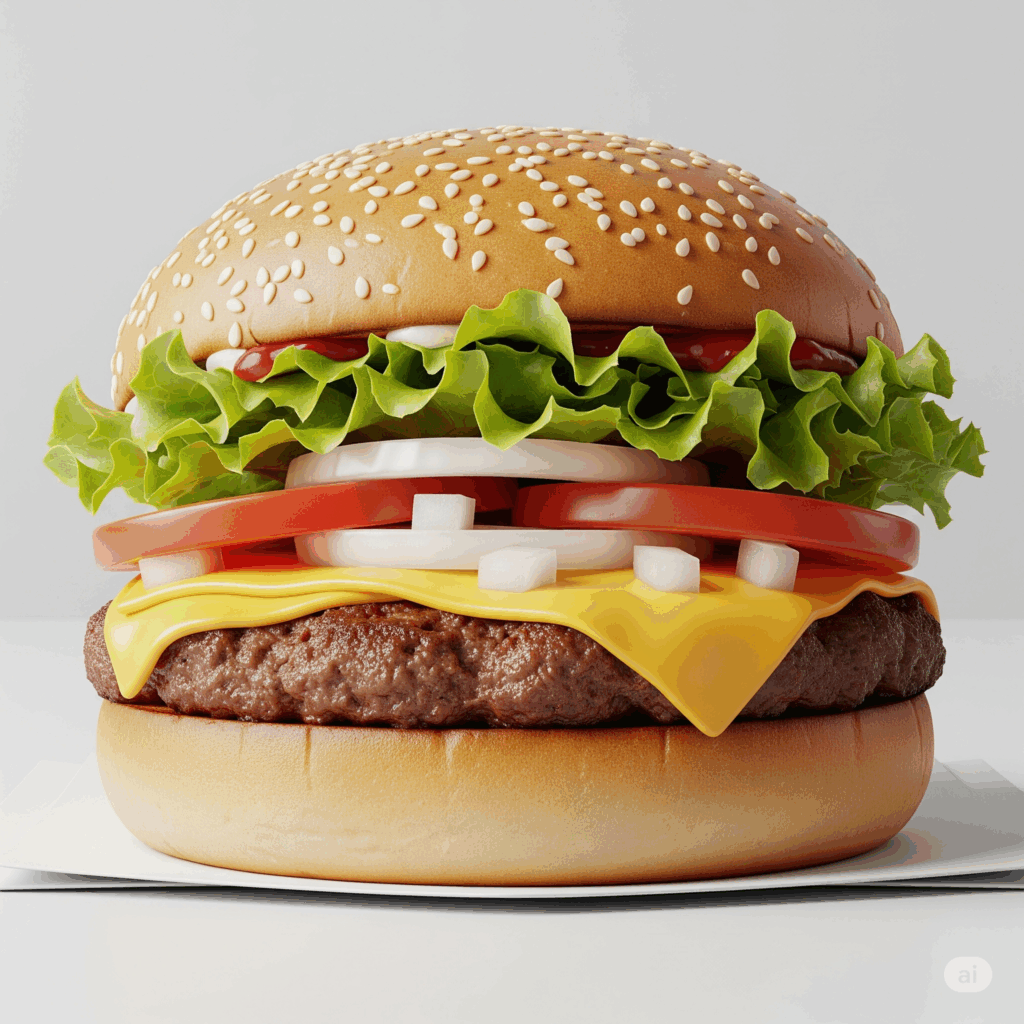 8k, Cheesehamburger --no logo,sign