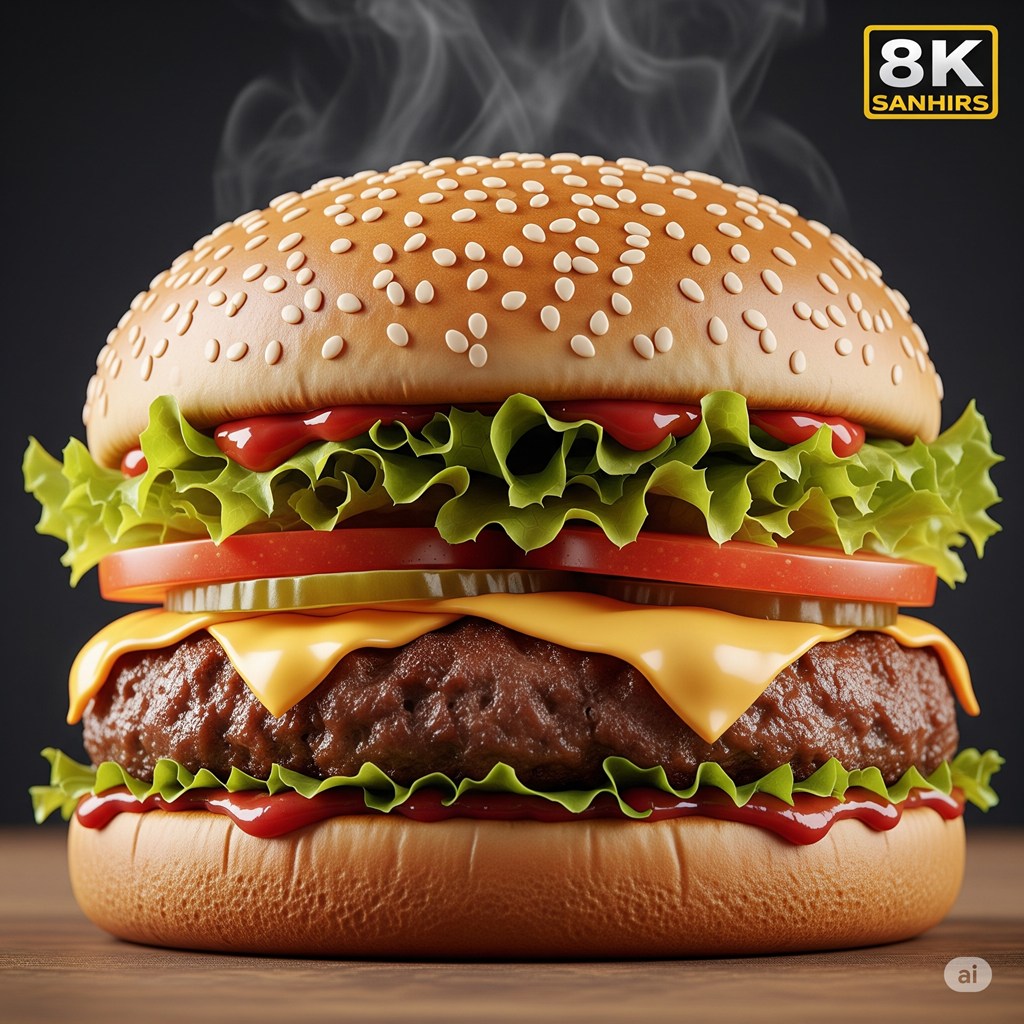 8k, Cheesehamburger