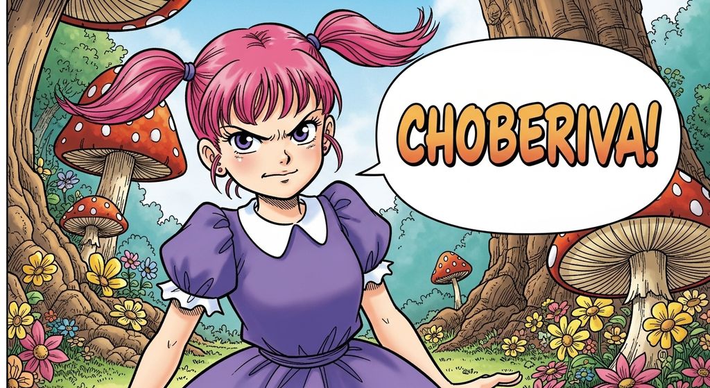 「チョベリバ」と喋っている女の子が吹き出しで出ている漫画